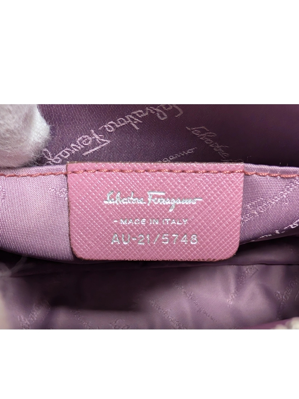 Salvatore Ferragamo Pink Suede & Leather Mini Shoulder Bag With Chain Link Strap - Picture 13 of 16
